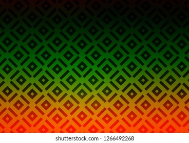 Dark Multicolor, Rainbow vector texture with lines, rhombuses. Colorful lines, squares on abstract background with gradient. Smart design for your business advert.