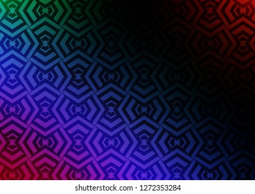 Dark Multicolor, Rainbow vector texture with colored lines. Glitter abstract illustration with colored sticks. Smart design for your business advert.