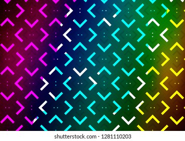 Dark Multicolor, Rainbow vector texture with colored lines. Decorative shining illustration with lines on abstract template. Best design for your ad, poster, banner.