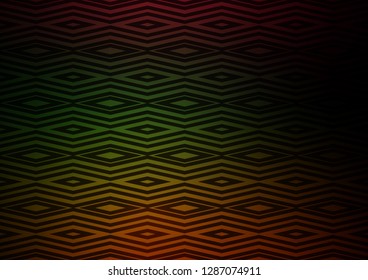 Dark Multicolor, Rainbow vector texture with lines, rhombuses. Shining colorful illustration with lines, rectangles. Best design for your ad, poster, banner.