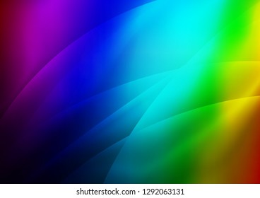 Dark Multicolor, Rainbow vector texture with colored lines. Blurred decorative design in simple style with lines. The pattern can be used for busines ad, booklets, leaflets