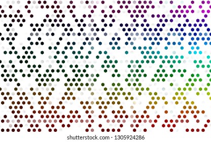 Dark Multicolor, Rainbow vector texture with colorful hexagons. White background with colorful hexagons. Beautiful design for your business advert.