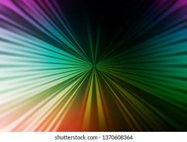 Dark Multicolor, Rainbow vector texture with colored lines. Shining colored illustration with narrow lines. Pattern for business booklets, leaflets.