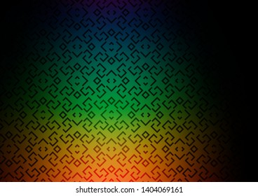 Dark Multicolor, Rainbow vector texture with colored lines. Shining colored illustration with narrow lines. Best design for your ad, poster, banner.