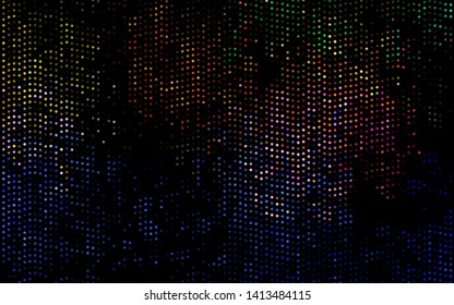 Dark Multicolor, Rainbow vector texture with disks. Blurred bubbles on abstract background with colorful gradient. Pattern for beautiful websites.