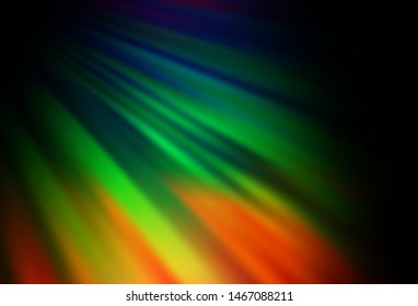 Dark Multicolor, Rainbow vector texture with colored lines. Glitter abstract illustration with colored sticks. Smart design for your business advert.