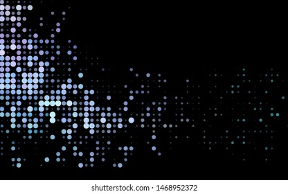 Dark Multicolor, Rainbow vector texture with disks. Beautiful colored illustration with blurred circles in nature style. Design for posters, banners.