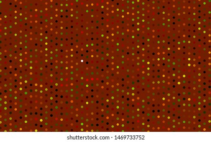 Dark Multicolor, Rainbow vector texture with disks. Blurred decorative design in abstract style with bubbles. Template for your brand book.