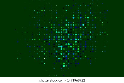 Dark Multicolor, Rainbow vector texture with disks. Blurred bubbles on abstract background with colorful gradient. Design for posters, banners.