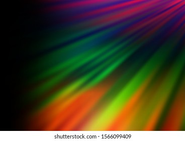 Dark Multicolor, Rainbow vector texture with colored lines. Blurred decorative design in simple style with lines. Smart design for your business advert.