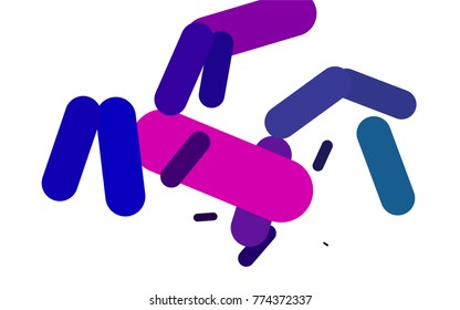 Dark Multicolor, Rainbow vector texture with colored capsules. Decorative shining illustration with lines on abstract template. The pattern can be used as ads, poster, banner for medicine.