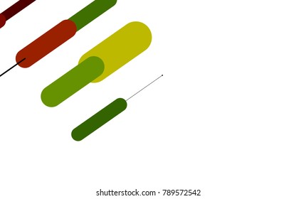 Dark Multicolor, Rainbow vector texture with colored capsules. Decorative shining illustration with lines on abstract template. Best design for your ad, poster, banner.