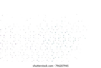 Dark Multicolor, Rainbow vector texture with Digit characters. Blurred design in simple style with collection of numerals. Smart design for your business advert of university.