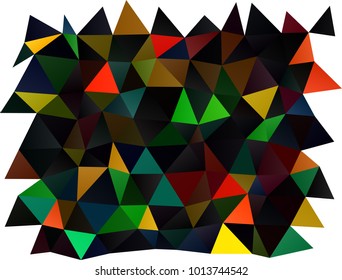 Dark Multicolor, Rainbow vector triangle mosaic background. Shining illustration, which consist of triangles. The elegant pattern can be used as part of a brand book.