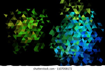 Dark Multicolor, Rainbow vector triangle mosaic template. Glitter abstract illustration with an elegant design. The template can be used as a background for cell phones.