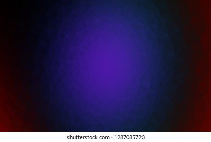 Dark Multicolor, Rainbow vector triangle mosaic template. An elegant bright illustration with gradient. Completely new template for your business design.
