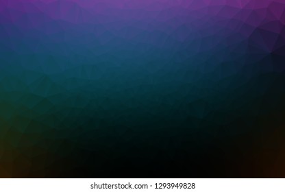 Dark Multicolor, Rainbow vector triangle mosaic cover. An elegant bright illustration with gradient. Completely new design for your business.