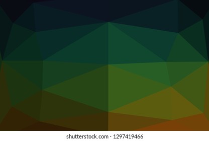 Dark Multicolor, Rainbow vector triangle mosaic cover. A completely new color illustration in a vague style. Elegant pattern for a brand book.