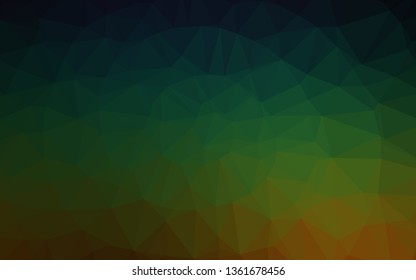 Dark Multicolor, Rainbow vector triangle mosaic texture. An elegant bright illustration with gradient. Brand new design for your business.