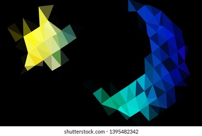 Dark Multicolor, Rainbow vector triangle mosaic cover. Shining colored illustration in a Brand new style. Completely new design for your business.