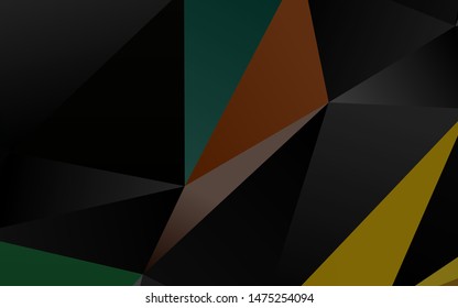 Dark Multicolor, Rainbow vector triangle mosaic cover. Colorful illustration in abstract style with gradient. Polygonal design for your web site.