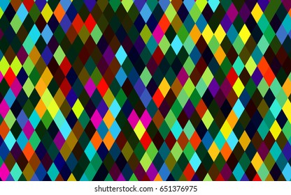 Dark Multicolor, Rainbow vector triangle mosaic pattern. Modern geometrical abstract illustration with gradient. Triangular pattern for your business design.