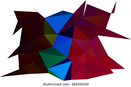 Dark Multicolor, Rainbow vector triangle mosaic template. Modern geometrical abstract illustration with gradient. The template can be used as a background for cell phones.