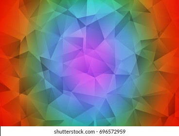 Dark Multicolor, Rainbow vector triangle mosaic background. A vague abstract illustration with gradient. A new texture for your design. Dark Multicolor, Rainbow vector triangle mosaic background. A vague abstract illustration with gradient. A new texture for your design.