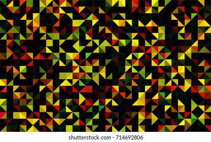 Dark Multicolor, Rainbow vector triangle mosaic pattern. An elegant bright illustration with gradient. The best triangular design for your business.