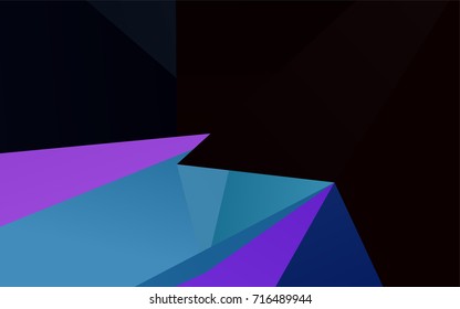 Dark Multicolor, Rainbow vector triangle mosaic template. A sample with polygonal shapes. Brand-new design for your business.