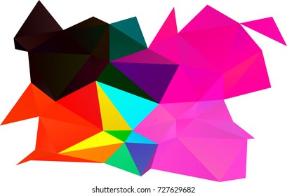 Dark Multicolor, Rainbow vector triangle mosaic template. Shining colored illustration in a brand-new style. A new texture for your design.