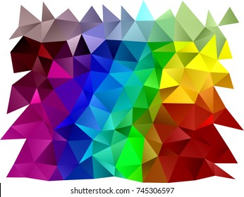 Dark Multicolor, Rainbow vector triangle mosaic template. Brand-new colored illustration in blurry style with gradient. The elegant pattern can be used as part of a brand book.