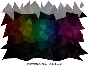 Dark Multicolor, Rainbow vector triangle mosaic template. Modern geometrical abstract illustration with gradient. Triangular pattern for your business design.