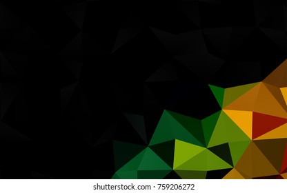 Dark Multicolor, Rainbow vector triangle mosaic template. Creative illustration in halftone style with gradient. The best triangular design for your business.