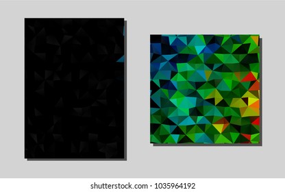 Dark Multicolor, Rainbowvector background for presentations. Beautiful colored sample in A4 size. Pattern for ads, leaflets, labels of your business.