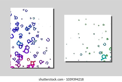Dark Multicolor, Rainbowvector background for presentations. Glitter abstract design concept with text box. Beautiful design for cover of notepads.