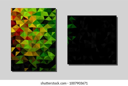 Dark Multicolor, Rainbowvector banner for websites. Abstract booklet on colored background with gradient. Completely new template for your brand book.