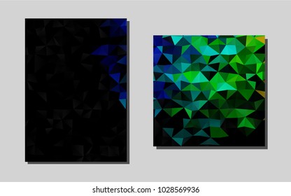 Dark Multicolor, Rainbowvector banner for websites. Abstract booklet on colored background with gradient. New design for a poster, banner of your website.
