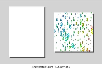 Dark Multicolor, Rainbowvector banner for websites. Booklet with textbox on colorful abstract background. The pattern can be used for any ad, booklets.