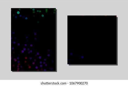 Dark Multicolor, Rainbowvector banner for websites. Beautiful colored sample in A4 size. The pattern can be used for any ad, booklets.