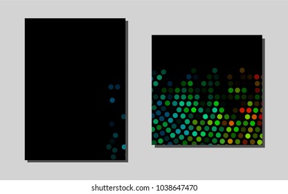 Dark Multicolor, Rainbowvector brochure for ui, ux design. Abstract booklet on colored background with gradient. The pattern can be used for any ad, booklets.
