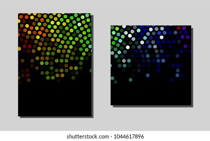 Dark Multicolor, Rainbowvector brochure for ui, ux design. Blurred decorative design in abstract style with textbox. Beautiful design for cover of notepads.