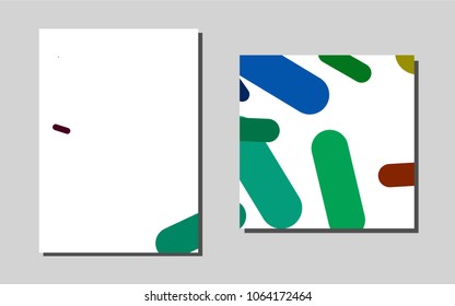 Dark Multicolor, Rainbowvector brochure for ui, ux design. Blurred decorative design in abstract style with textbox. Completely new template for your brand book.