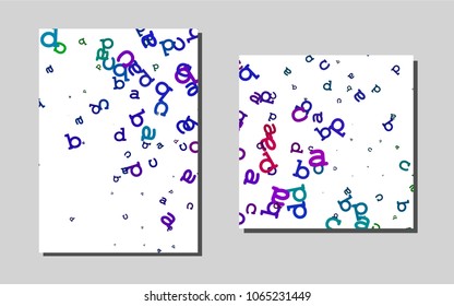 Dark Multicolor, Rainbowvector brochure for ui, ux design. Booklet with textbox on colorful abstract background. The pattern can be used for any ad, booklets.