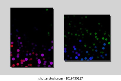 Dark Multicolor, Rainbowvector cover for Envelopes. Booklet with textbox on colorful abstract background. New design for a poster, banner of your website.