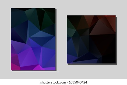 Dark Multicolor, Rainbowvector cover for Envelopes. Glitter abstract design concept with text box. Pattern can be used as a template for calendars.