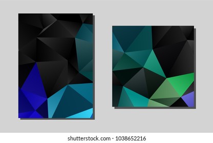 Dark Multicolor, Rainbowvector cover for Envelopes. Booklet with textbox on colorful abstract background. Beautiful design for cover of notepads.