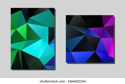 Dark Multicolor, Rainbowvector cover for Envelopes. Web interface on abstract background with colorful gradient. Pattern can be used as a template for calendars.