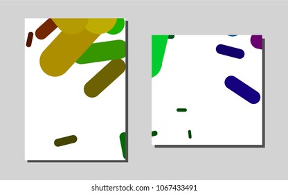Dark Multicolor, Rainbowvector cover for Envelopes. Beautiful colored sample in A4 size. Beautiful design for cover of notepads.