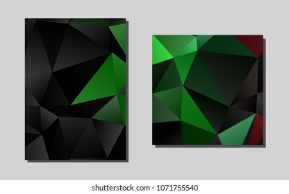 Dark Multicolor, Rainbowvector cover for Envelopes. Glitter abstract design concept with text box. Pattern for ads, leaflets, labels of your business.